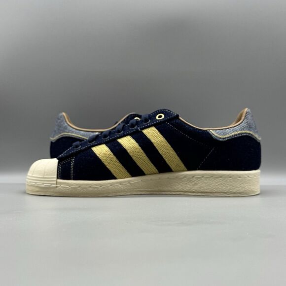 Adidas Originals Superstar 82 Blue White Denim Sneakers Size Men\'s JH5577 NEW main image 4